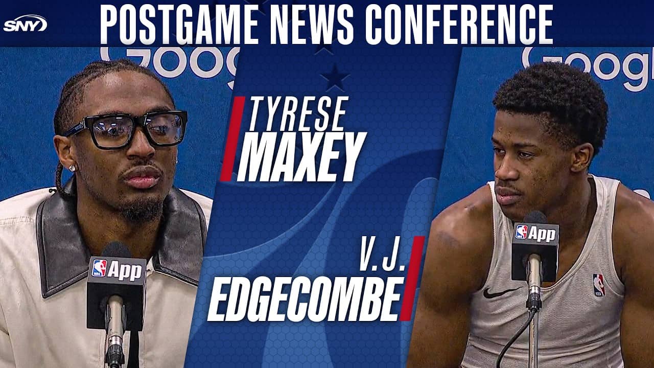 V.J. Edgecombe, Tyrese Maxey & Nick Nurse on what fell short for the Sixers in Game 2 loss to Knicks