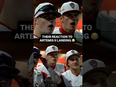 They couldn’t believe what they were seeing 😂 #ncstate #ncstatewolfpack #baseball #ncaabaseball