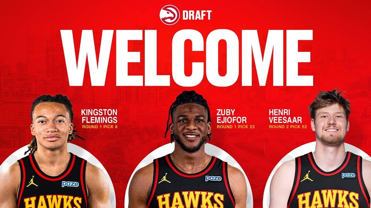 Kingston Flemings, Zuby Ejiofor, Henri Veesaar Welcome Press Conference | Atlanta Hawks NBA Draft
