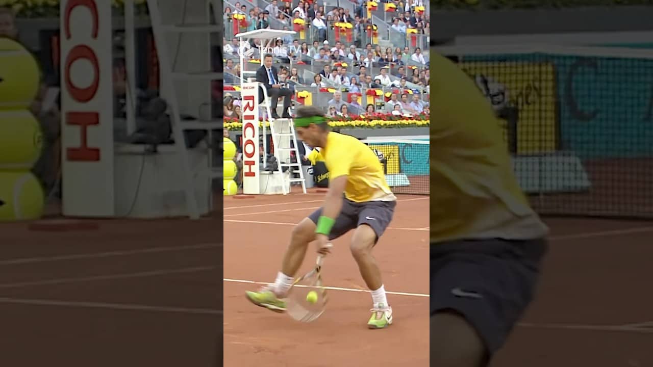 That Rafa Tweener vs Djokovic in Madrid 😮‍💨
