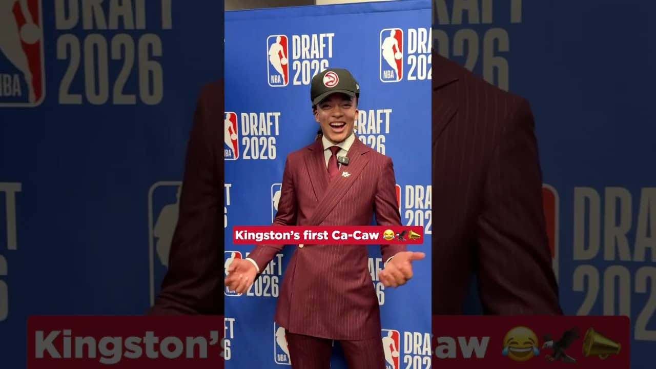 Now he’s REALLY a Hawk 😭🗣️ #hawks #nba #kingstonflemings #nbadraft