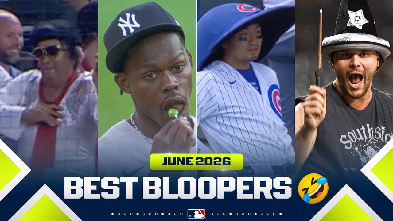 MLB's BEST bloopers of June 2026 are magical! 🪄🤣 (Outrageous hats, forgetting how many outs & MORE)