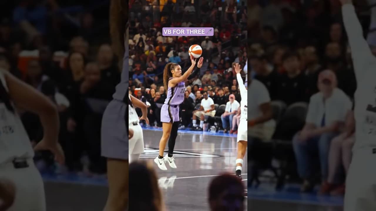 Step Back & Knock It Down! 🔥 #wnba #goldenstatevalkyries #shorts #veronicaburton