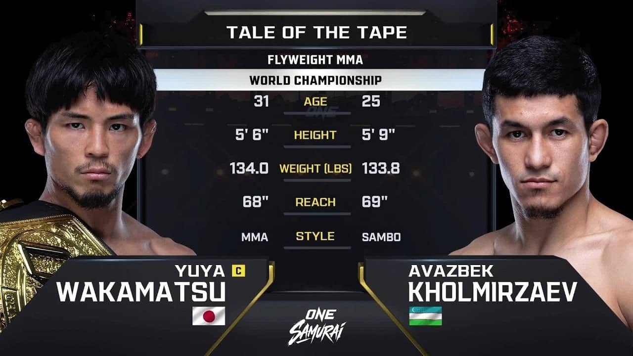 Yuya Wakamatsu  🇯🇵  vs. Avazbek Kholmirzaev 🇺🇿 | ONE SAMURAI 1 | Full Fight Replay