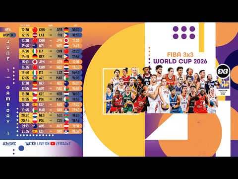 LIVE 🔴 FIBA 3x3 World Cup 2026 | Day 1 - Session 2 | #3x3Basketball