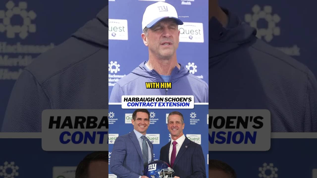 John Harbaugh on the Giants extending GM Joe Schoen 👀