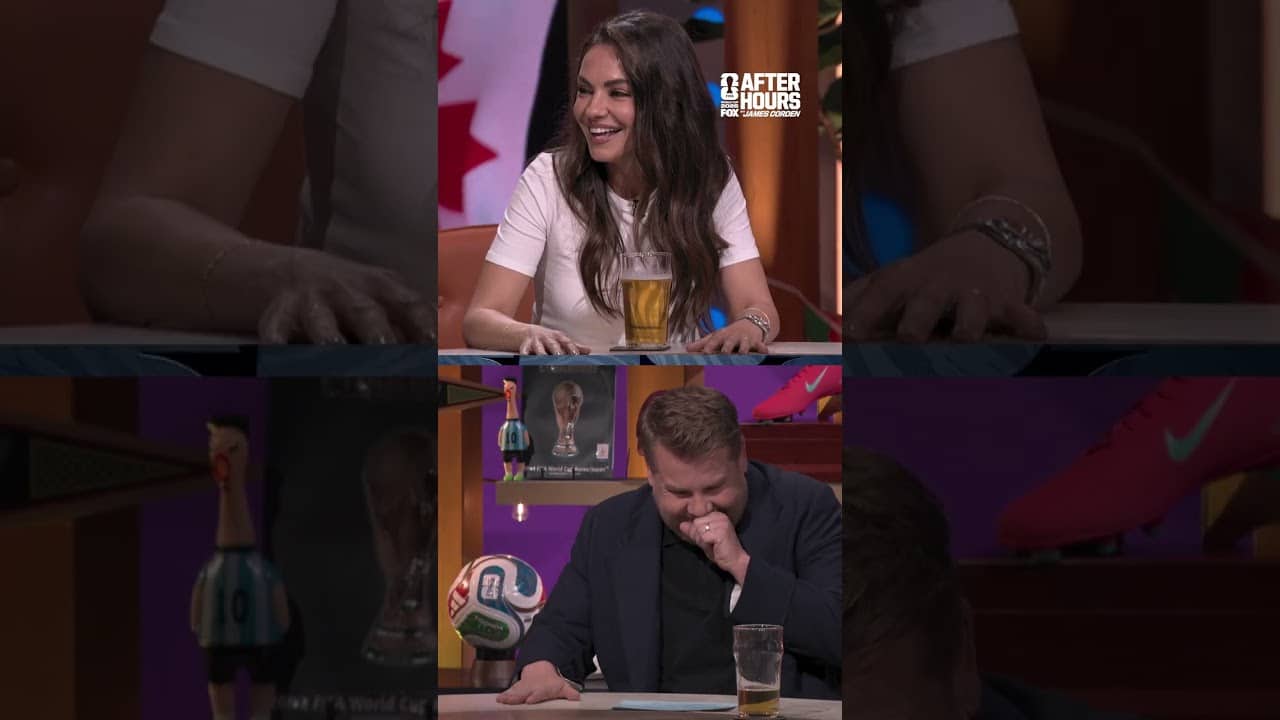 Wait, who’s chatting up James Corden’s mom? 🤔