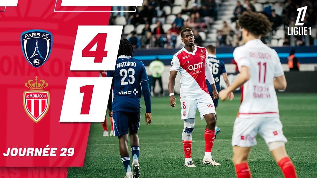 Résumé, Paris FC 4-1 AS Monaco - 29e journée Ligue 1