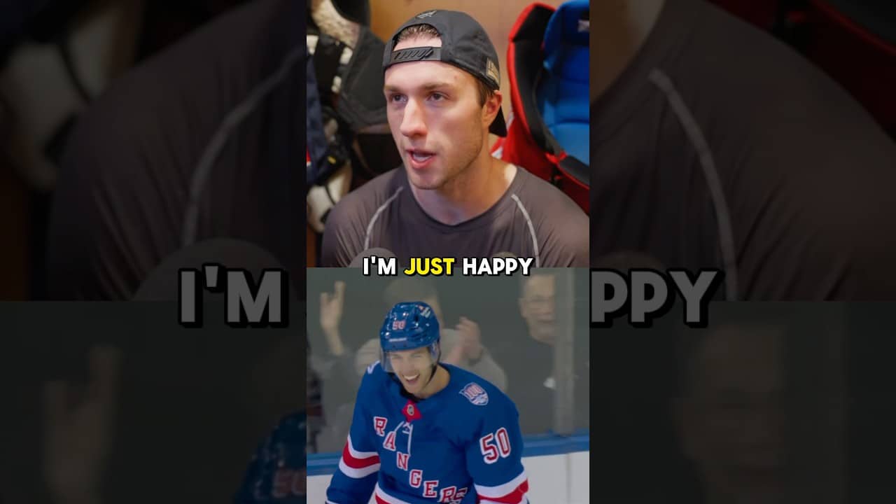 Will Cuylle on his hat trick against the Capitals 🧢 #NYR #nyrangers #newyorkrangers #shorts