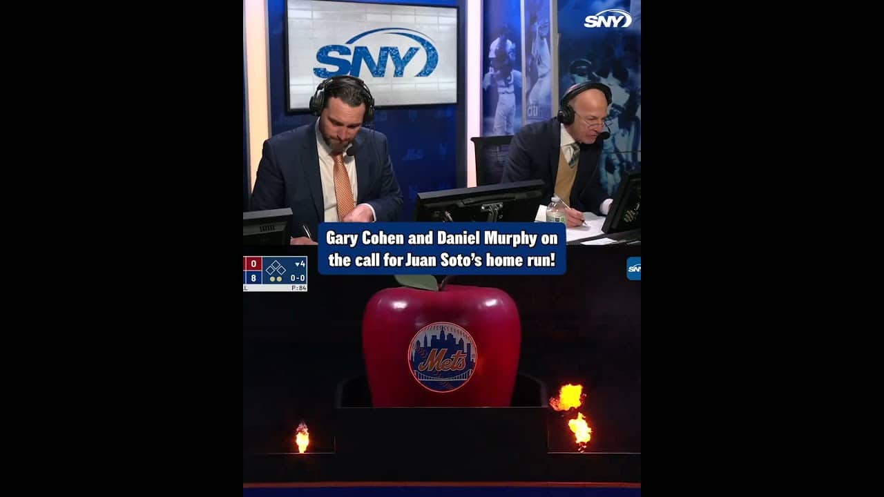 Gary Cohen and Daniel Murphy on the call for Juan Soto's home run in the 4th inning of a Mets win! 🎙