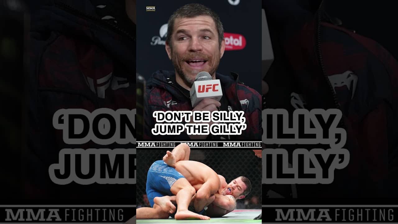 'Don't be silly, jump the gilly is mine' Jim Miller jokes with Dustin Poirier after win at #UFC328