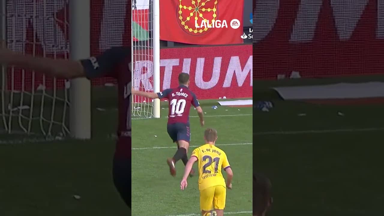 Gol de Roberto Torres en el #OsasunaBarça de la temporada 2019/20 #LaLigaHighLights #Osasuna #shorts