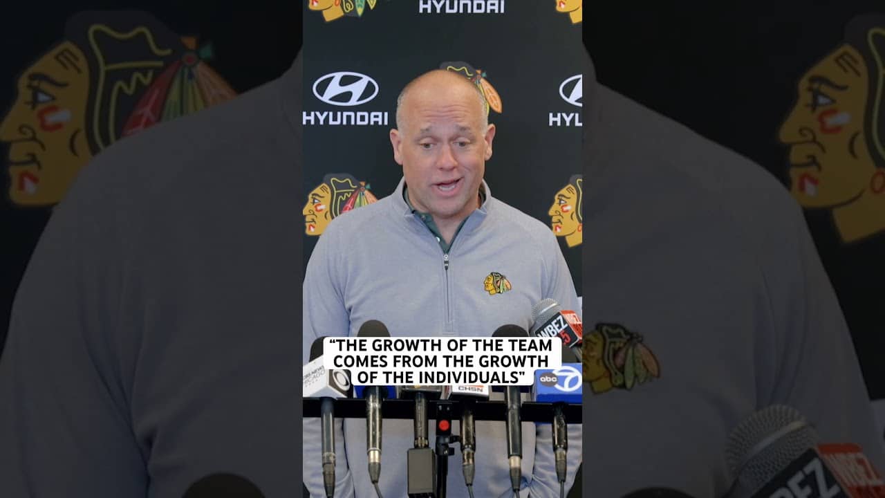 Head Coach Jeff Blashill on the growth of the team 🎙️ #blackhawks #hockey #nhl #jeffblashill