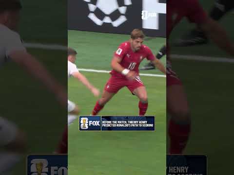 Before the match, Thierry Henry predicted what needed to happen for Ronaldo to score, was right