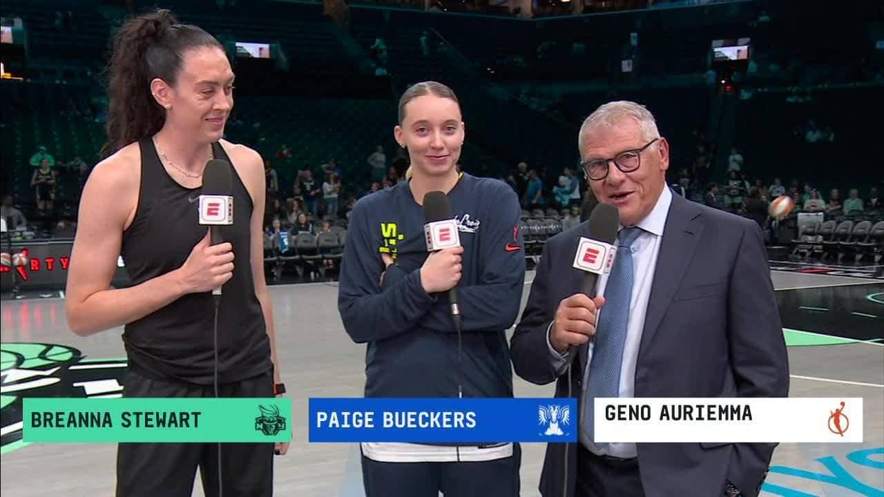 Geno Auriemma interviews former UConn legends Breanna Stewart & Paige Bueckers 😂 | WNBA Countdown