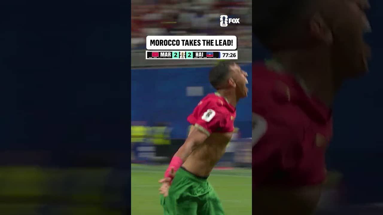Soufiane Rahimi gets a deflection in front but still finds the back of the net 🇲🇦