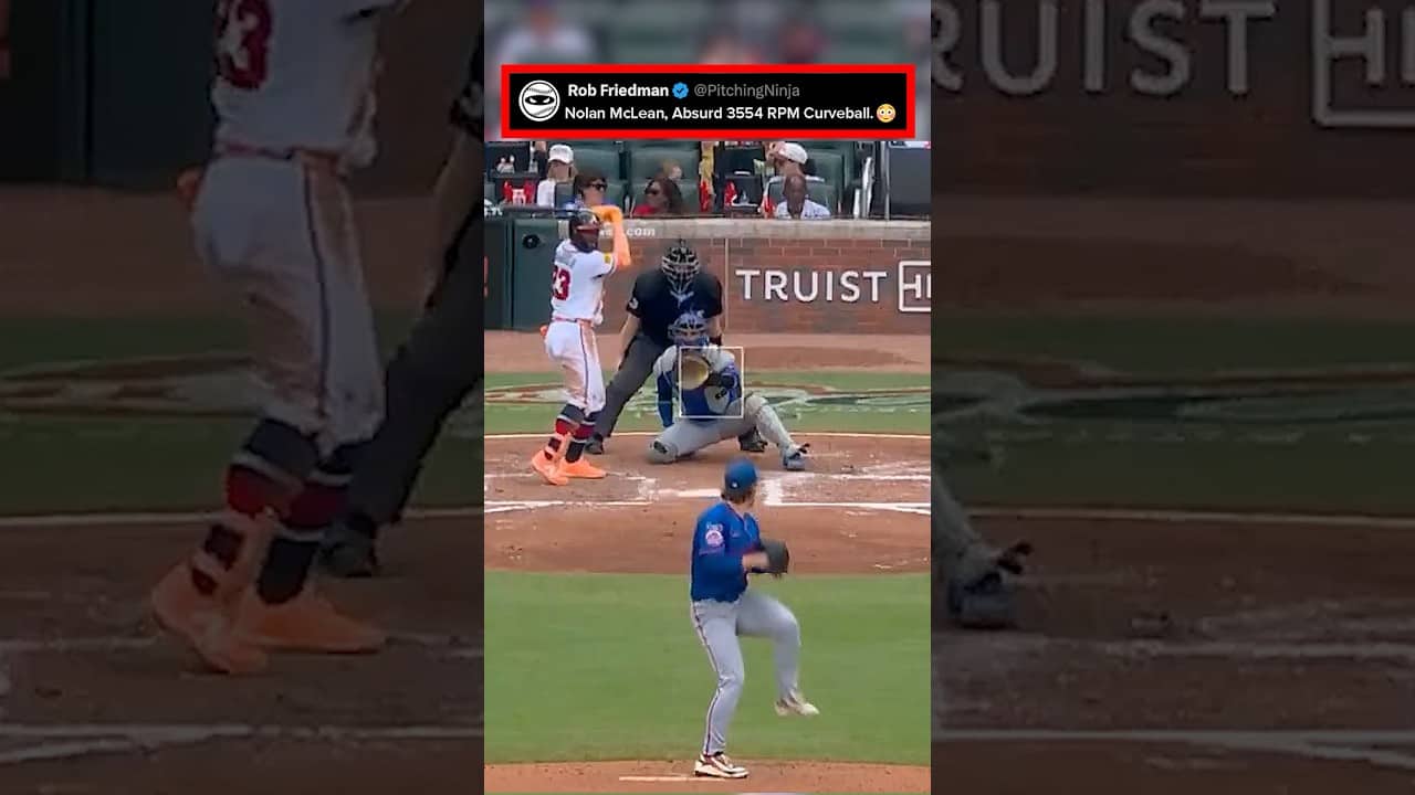 Nolan McLean's Absurd 3554 RPM cb had the highest spin rate on a k since substance checks started.