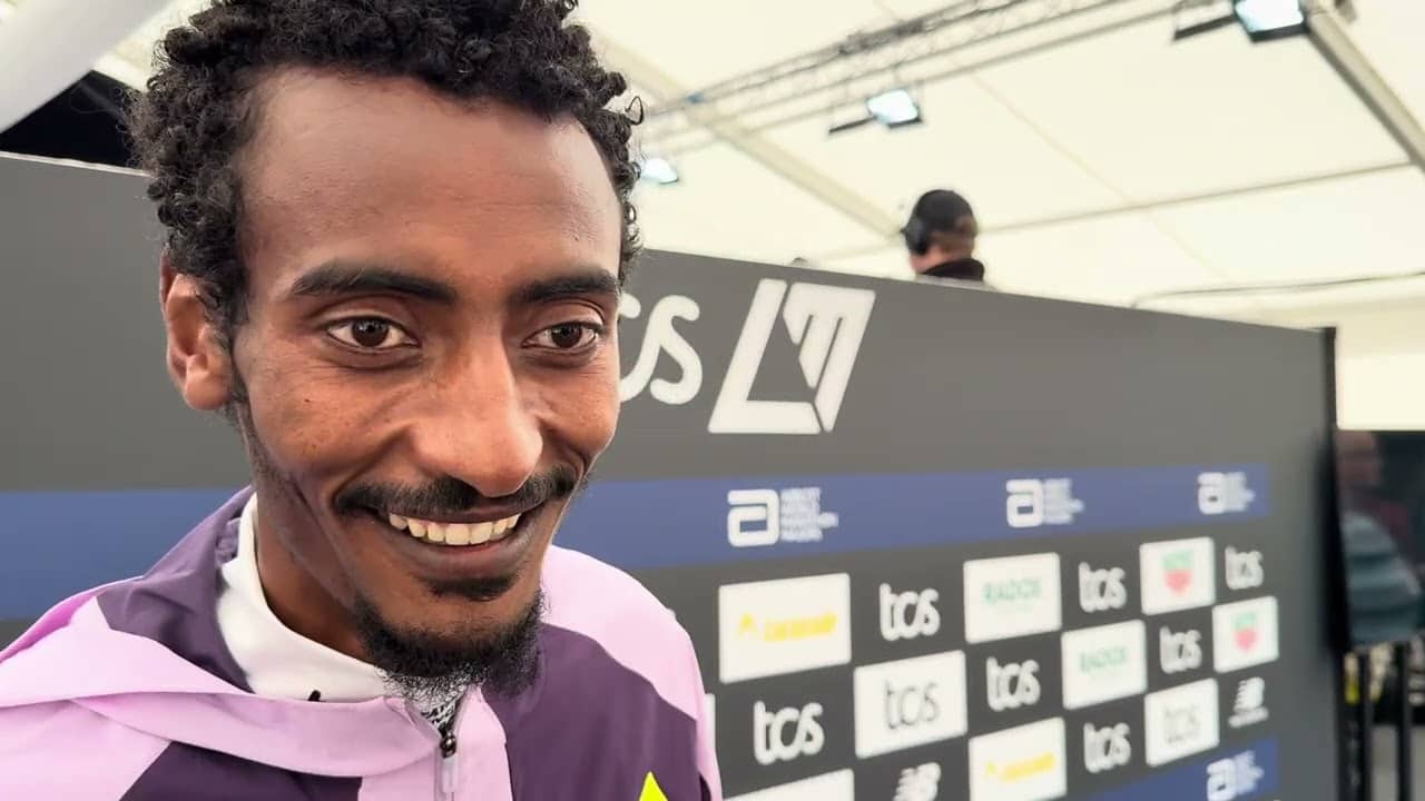 Yomif Kejelcha Runs 1:59:41 For Second At 2026 London Marathon In Debut, Second Man Under 2 Hours