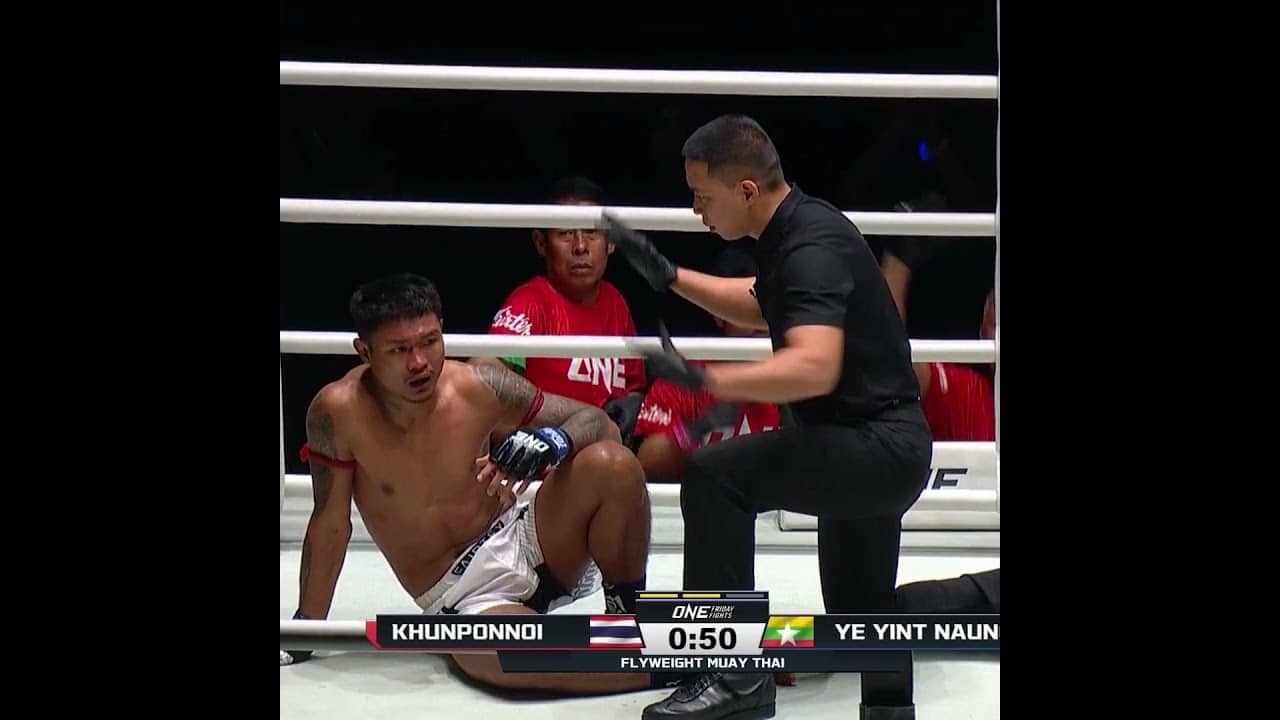 SHUT DOWN 💥 Khunponnoi KOs Ye Yint Naung in Round 2!