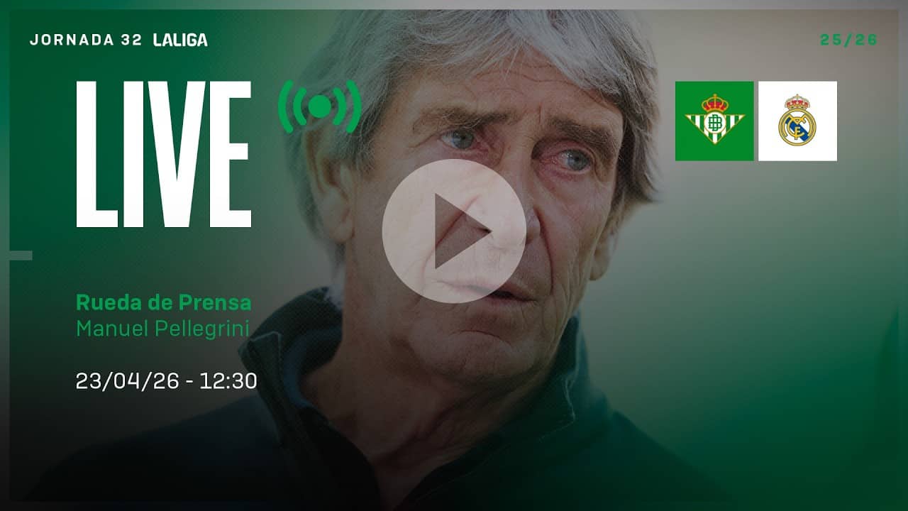 🚨 DIRECTO | Rueda de prensa de Manuel Pellegrini previa al #RealBetisRealMadrid ⚽💚