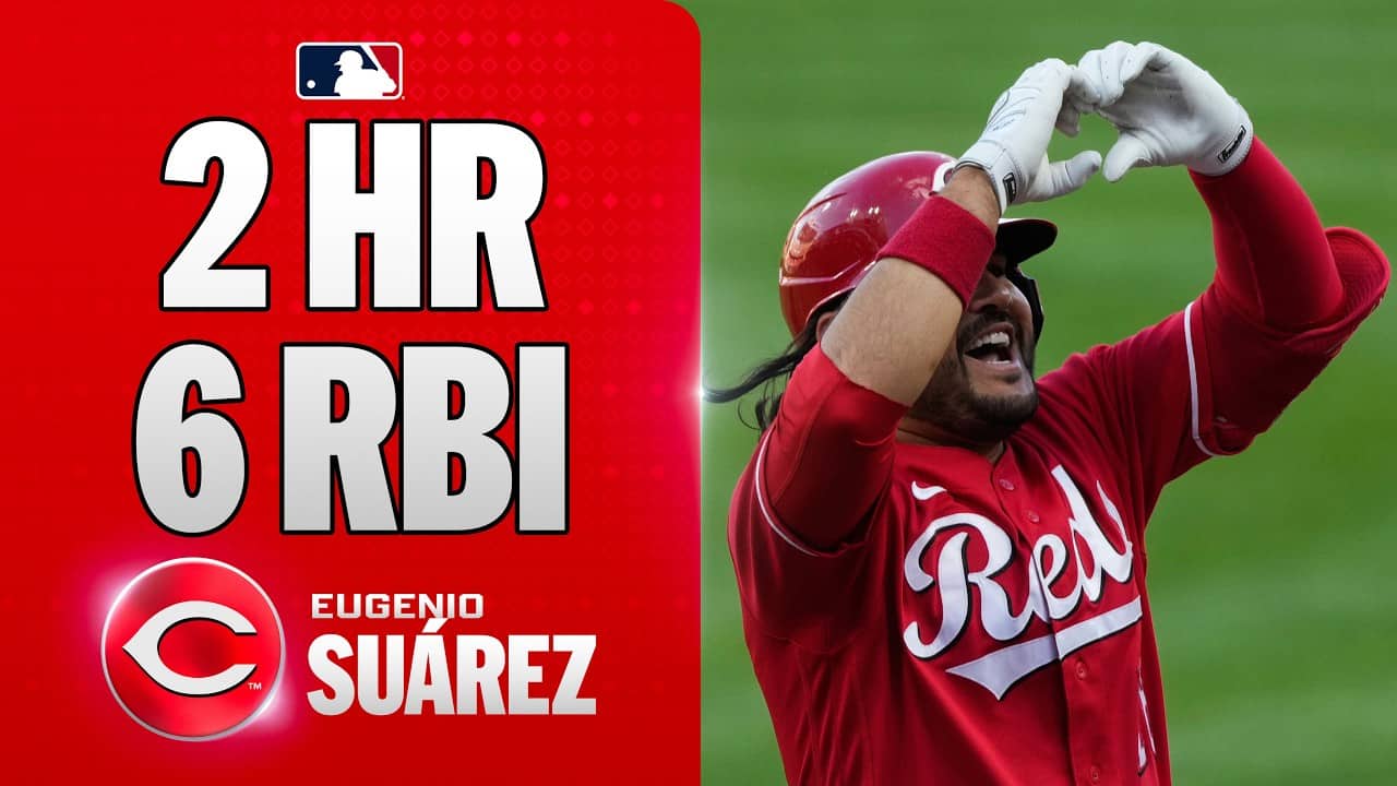 Eugenio Suárez drives in SIX runs in the first TWO innings for the Reds! 😳 (2 homers, grand slam! 🔥)