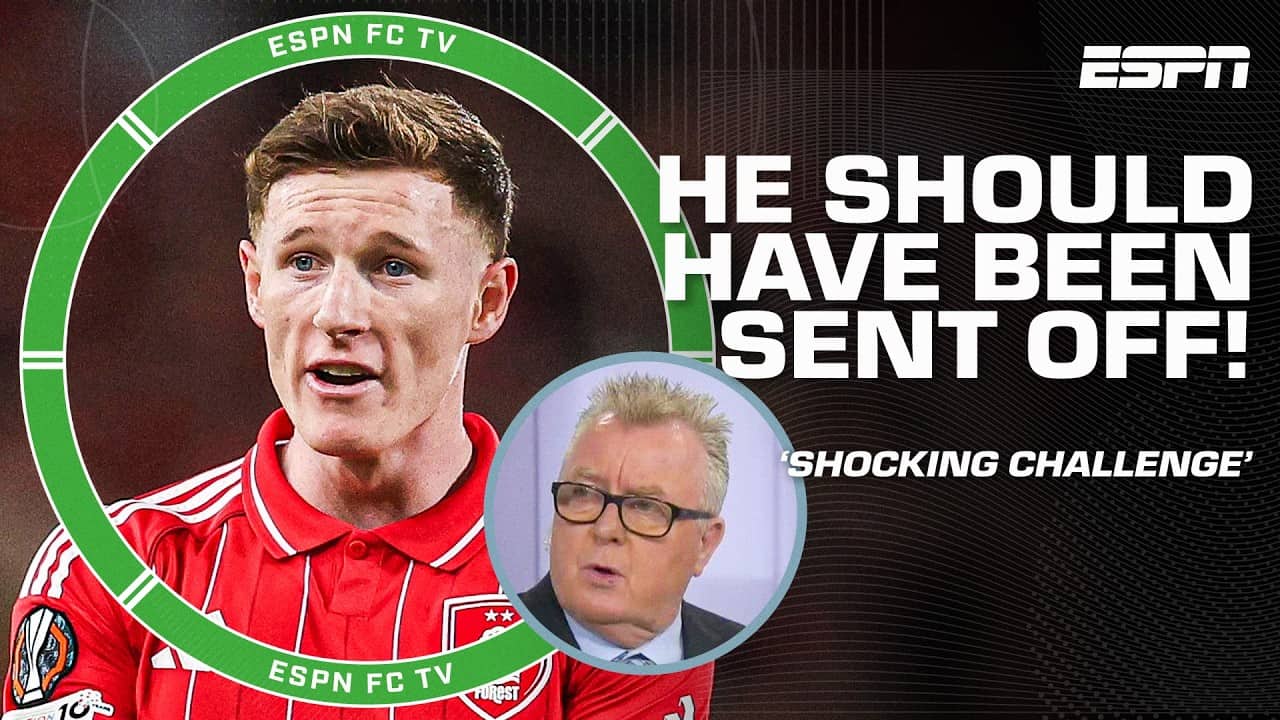 'THAT WAS A RED CARD' 😳 Should Elliot Anderson have been SENT OFF vs. Aston Villa? | ESPN FC