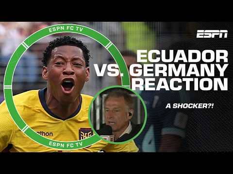 Ecuador vs. Germany REACTION 🔥 Jürgen Klinsmann is DISAPPOINTED in his German side 😬 | ESPN FC