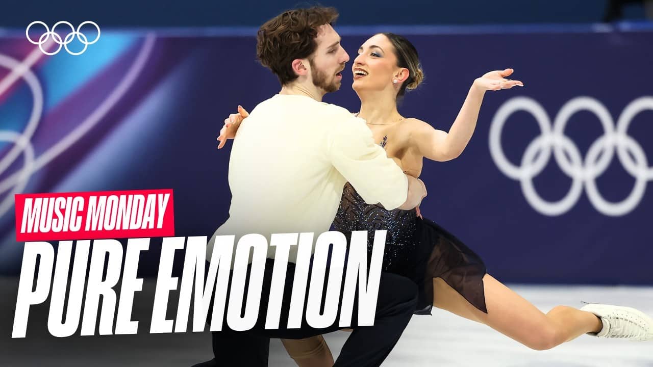 Sara Conti and Niccolò Macii Skate to Caruso & Occhi Verdi 🇮🇹✨ | Music Monday