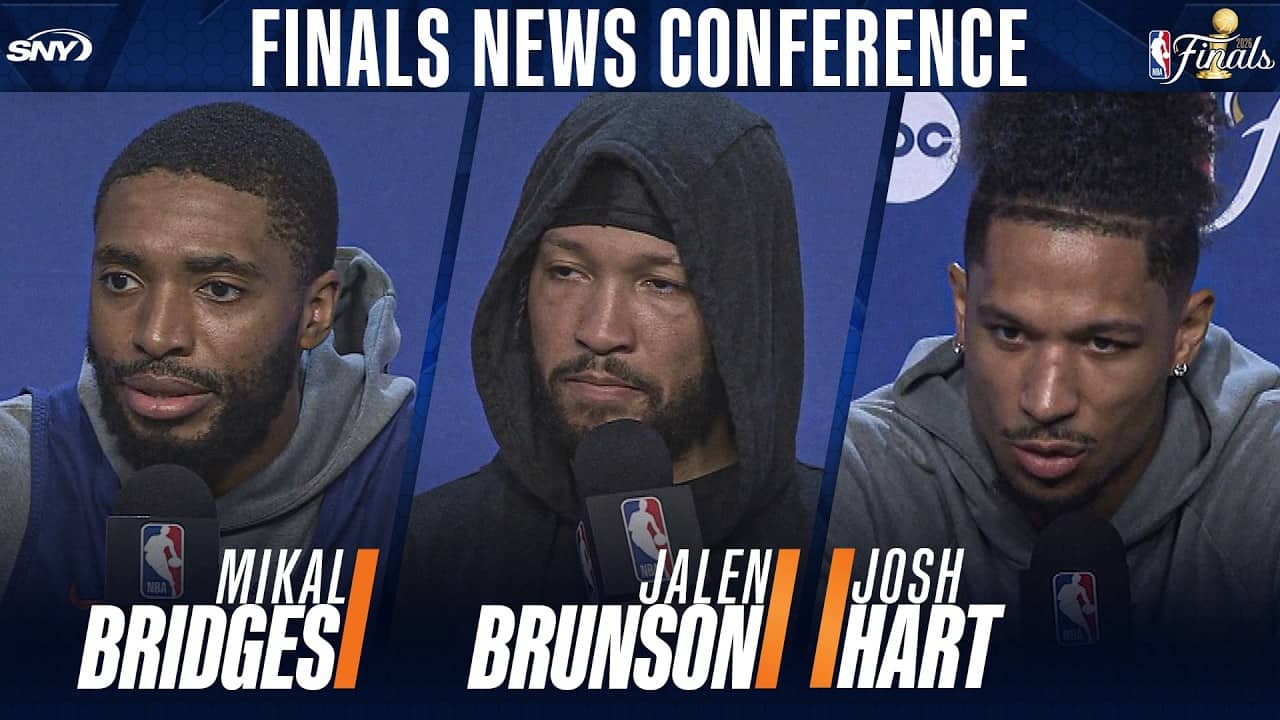 Jalen Brunson, Josh Hart, and Mikal Bridges preview Knicks-Spurs Game 5