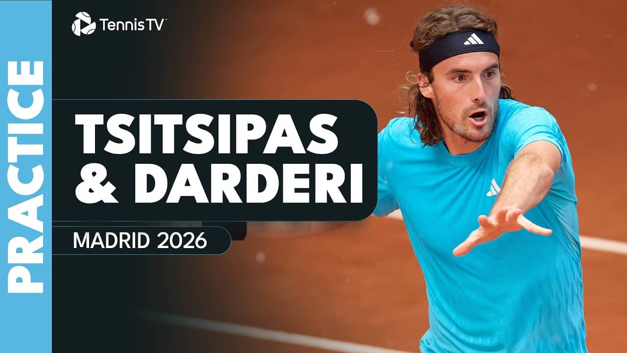 LIVE PRACTICE: Stefanos Tsitsipas & Luciano Darderi Practice in Madrid! 🇪🇸