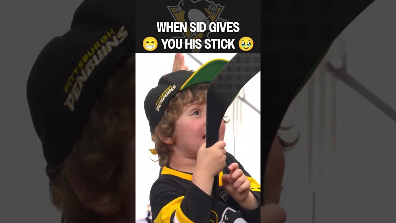 Nice guy Sid gives away his stick! 😊 #nhl