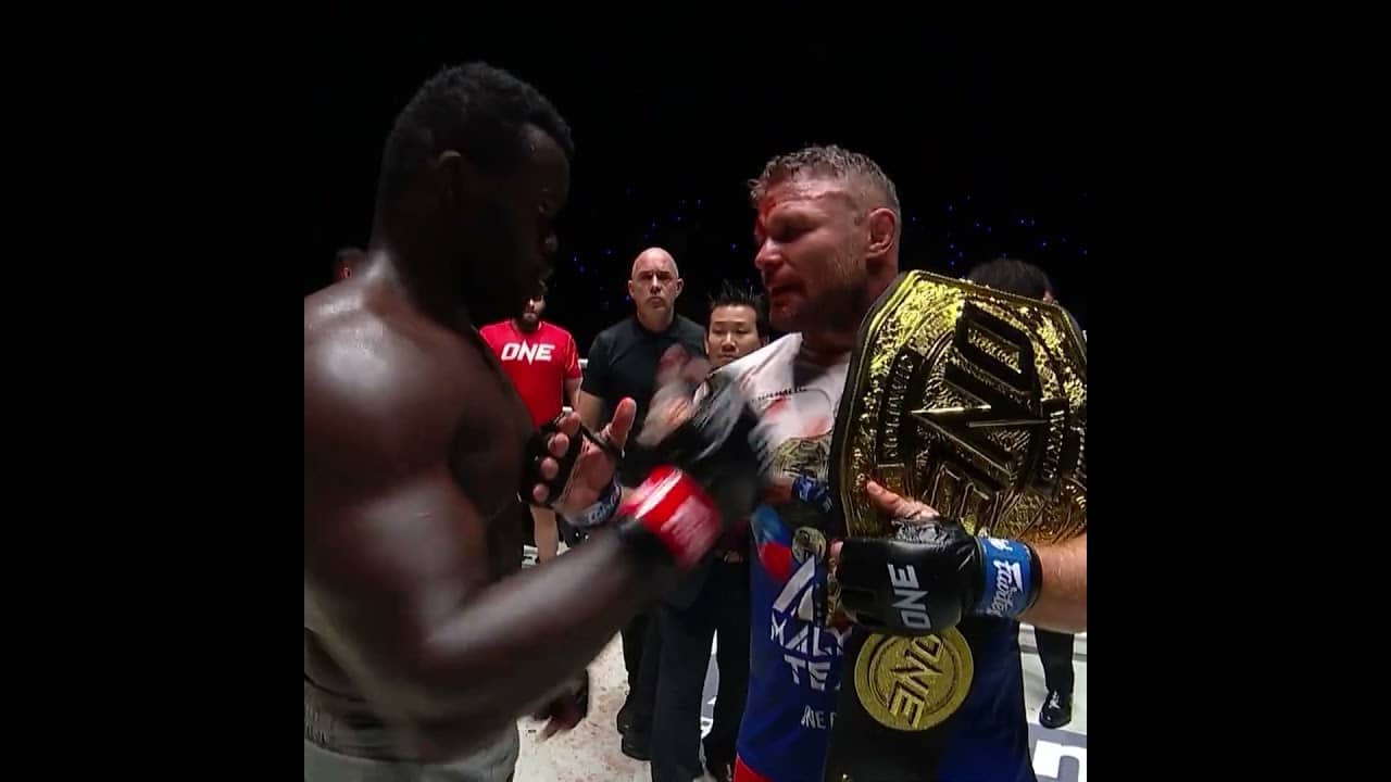 THREE-BELT TIME 👑👑👑 Anatoly Malykhin is once again a three-division ONE MMA World Champion!