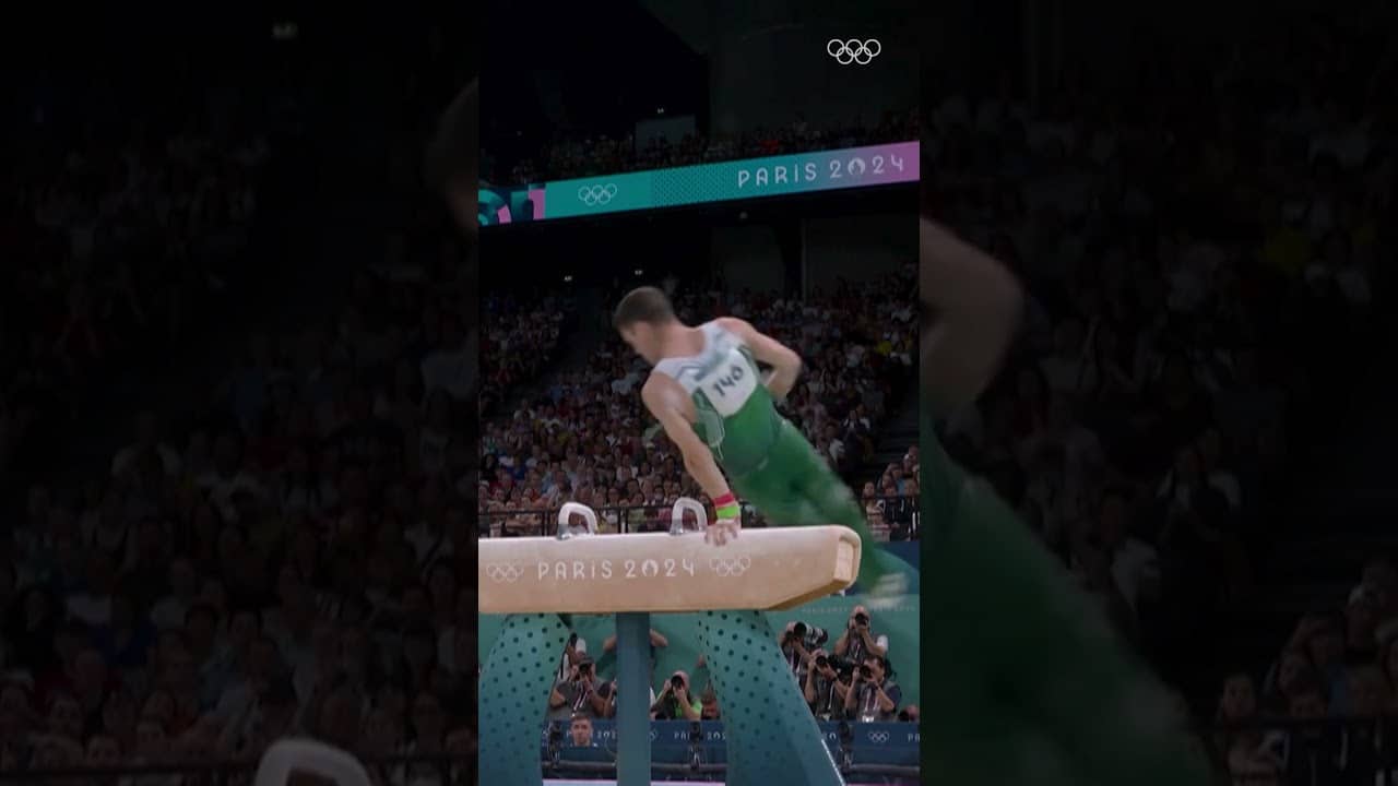 Rhys McClenaghan 🇮🇪 with Ireland’s first Olympic medal in artistic gymnastics. ❤️ #Olympics