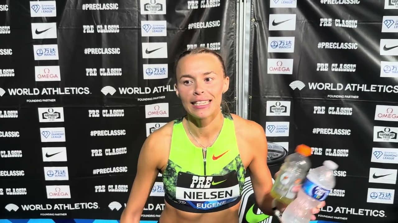Wilma Nielsen happy with her come from behind win in the 1500