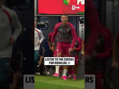 A loud roar at Dallas Stadium as Ronaldo and Portugal take the field for warmups