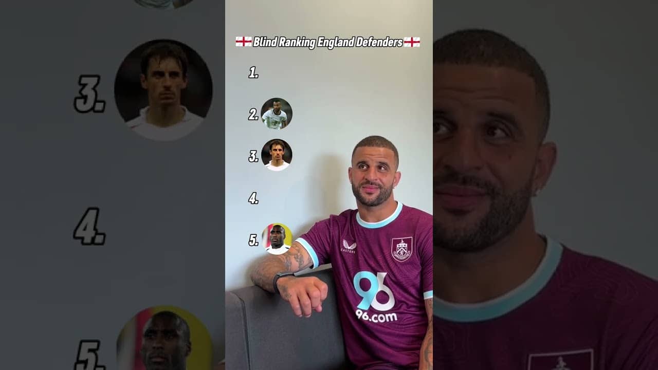 Kyle Walker blind ranked England defenders from across the years 🏴󠁧󠁢󠁥󠁮󠁧󠁿