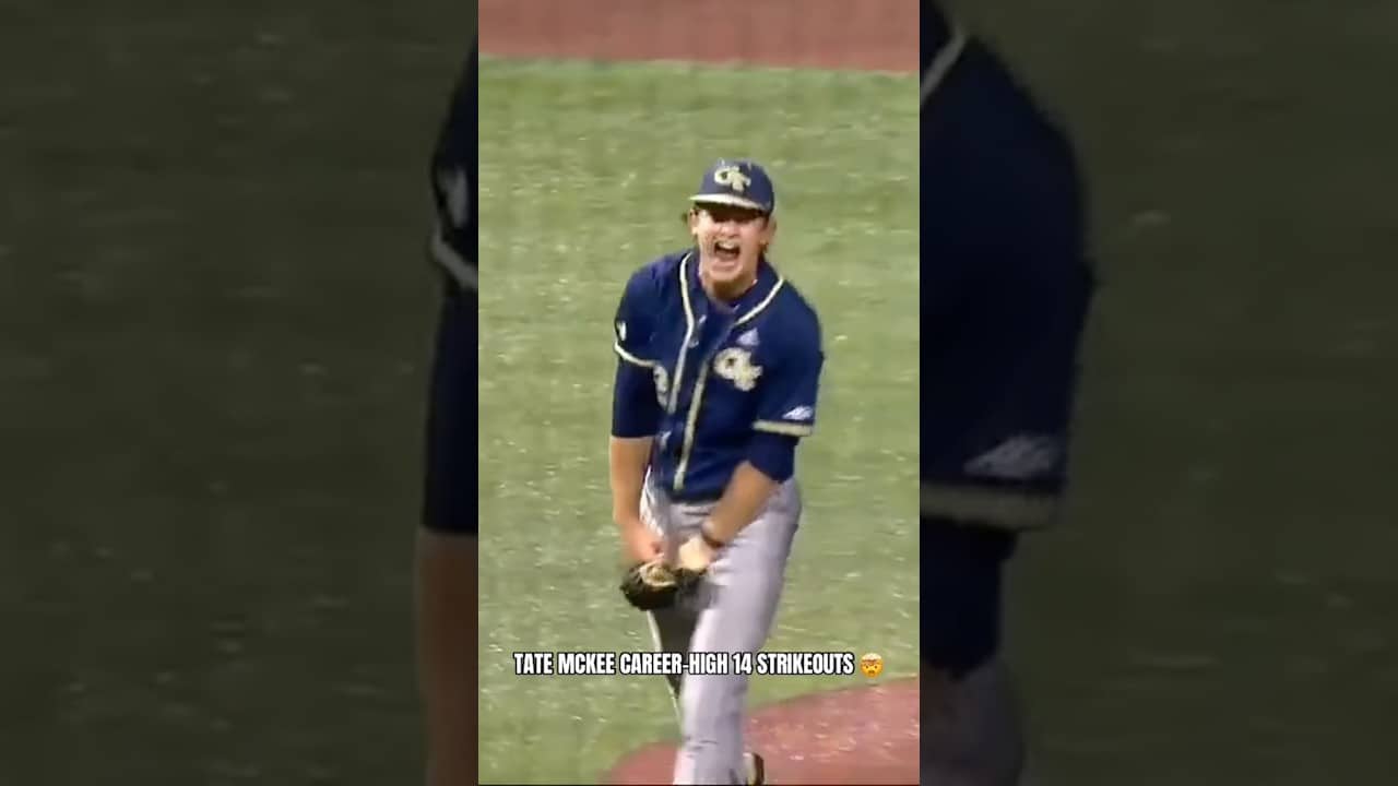 Have yourself a night Tate 👏 #georgiatech #georgiatechyellowjackets #collegebaseball #ncaabaseball