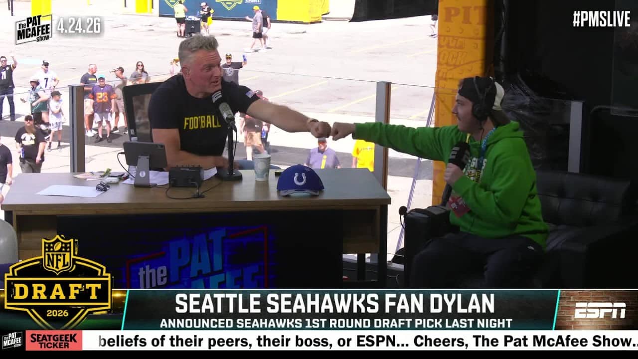 Life-long Seahawks fan Dylan on cancer battle and announcing Seattle's draft pick | Pat McAfee Show
