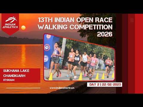 DAY 2 | 13TH INDIAN OPEN RACE WALKING COMPETITION 2026, SUKHANA LAKE, CHANDIGARH