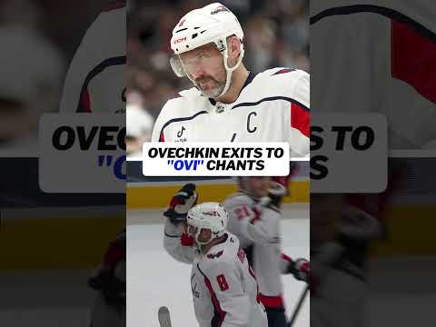 Ovechkin left the ice to “Ovi” chants in what could be his final game 🥹 #nhl #ovechkin