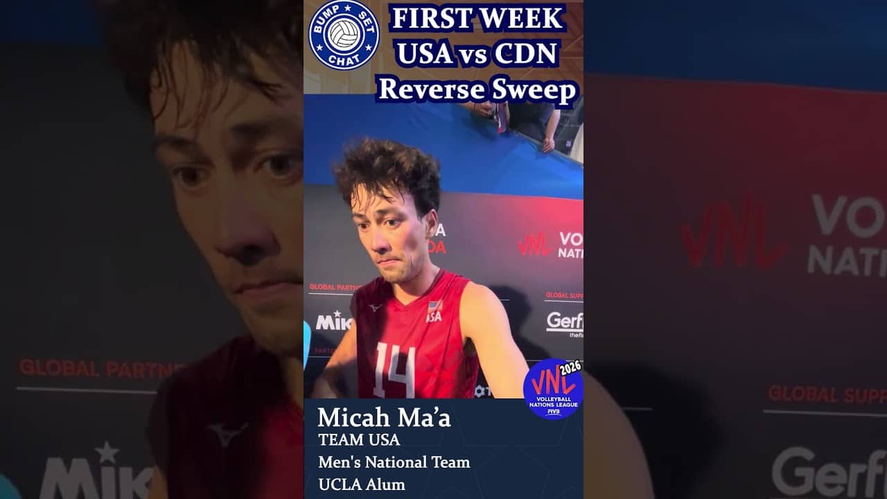 VNL's week 1 Post game (USA V CDN) interview with Micah Ma'a