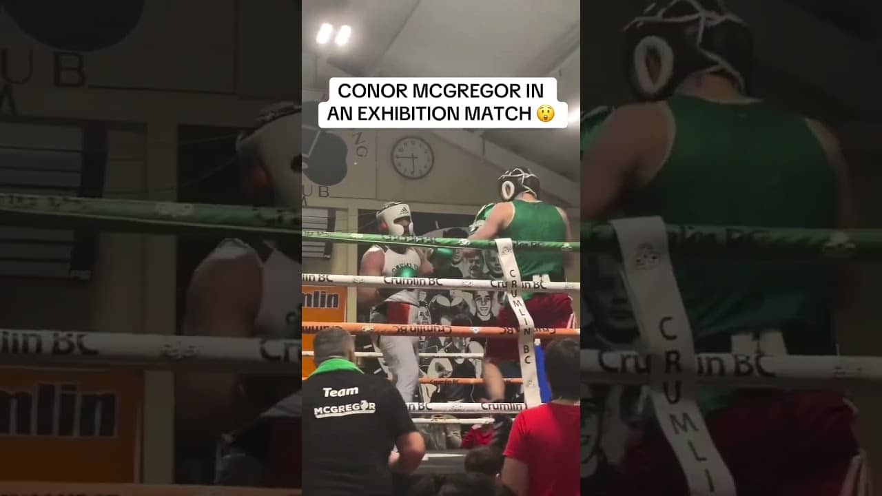 Conor McGregor fought in a 3-round boxing match 👀 (via dylancampbell111/IG, irishboxingcom/TT)