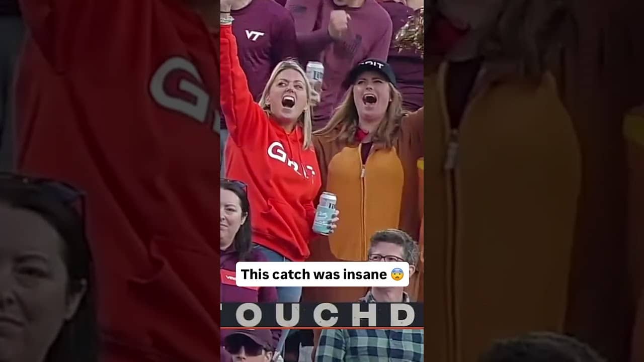 He snagged that one 🤝 #virginiatech #accfootball #collegefootball