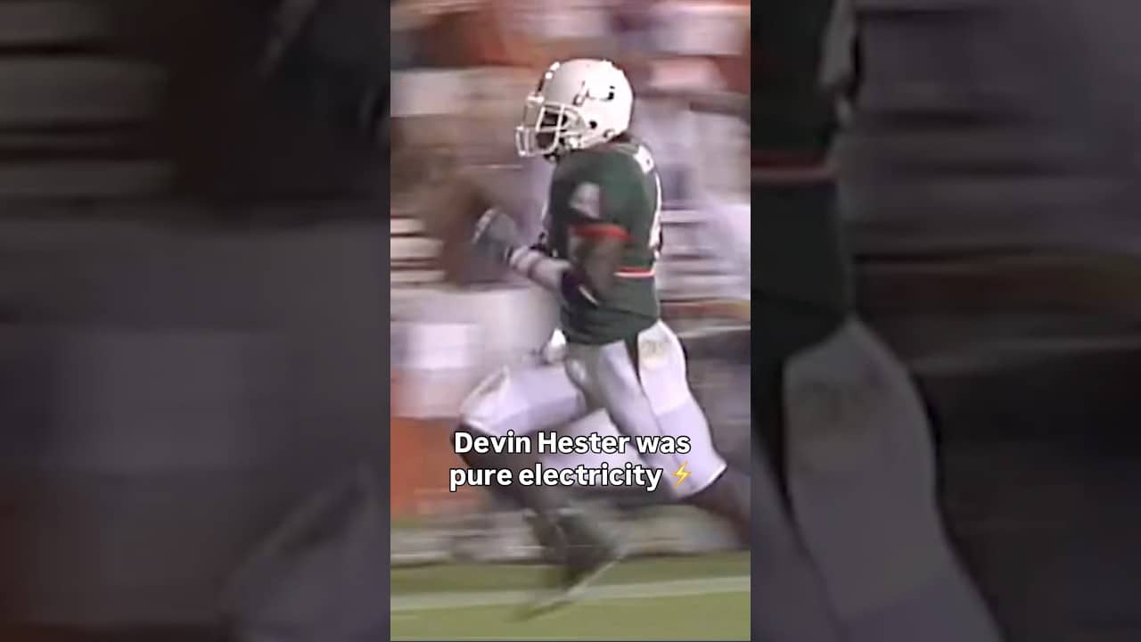 Some Devin Hester punt return ambience 🎶 🙌 #miamihurricanesfootball #collegefootball #devinhester