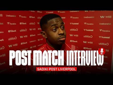 "It was a difficult game" | Noah Sadiki Post Liverpool | Post Match Interview