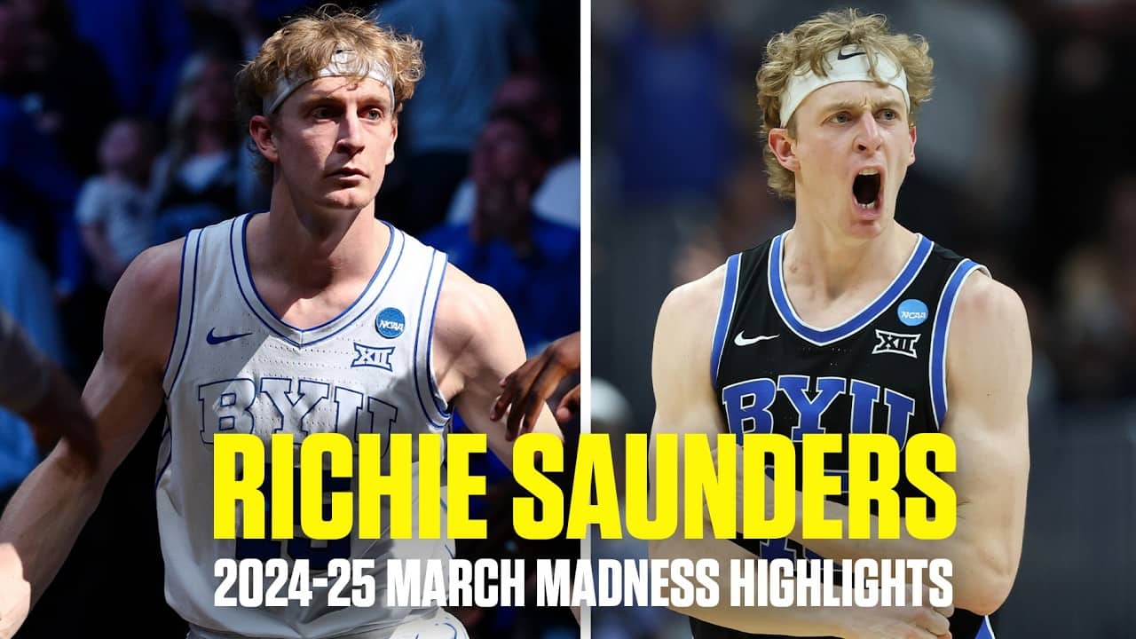 Richie Saunders March Madness highlights at BYU