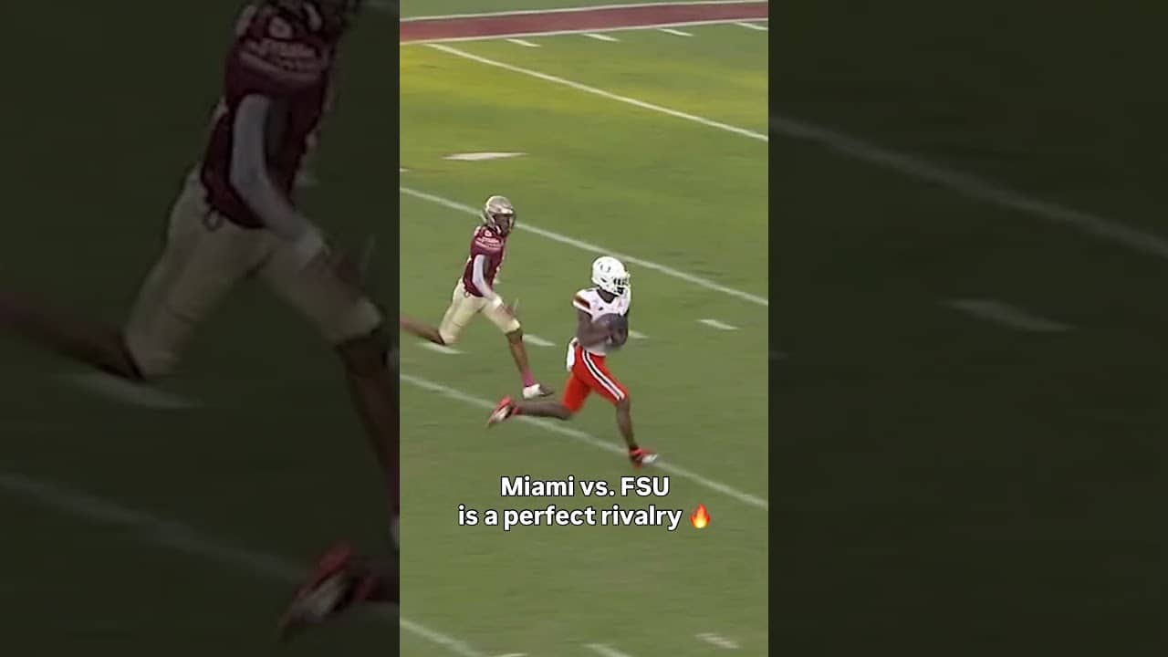 This is the definition of a rivalry 😤 #miamihurricanes #floridastateseminoles #accfootball