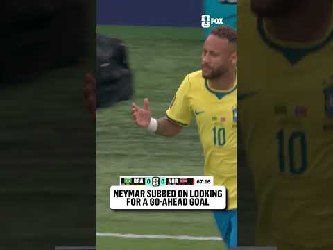 Neymar subs on for Brazil