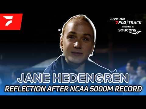Jane Hedengren after NCAA 5000m Record at Bryan Clay Invitational