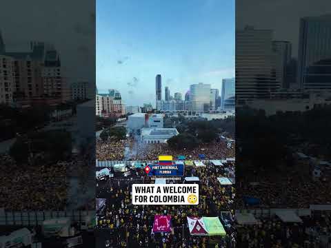 This was Colombian players' point of view of how they were welcomed to Fort Lauderdale, Florida 🇨🇴